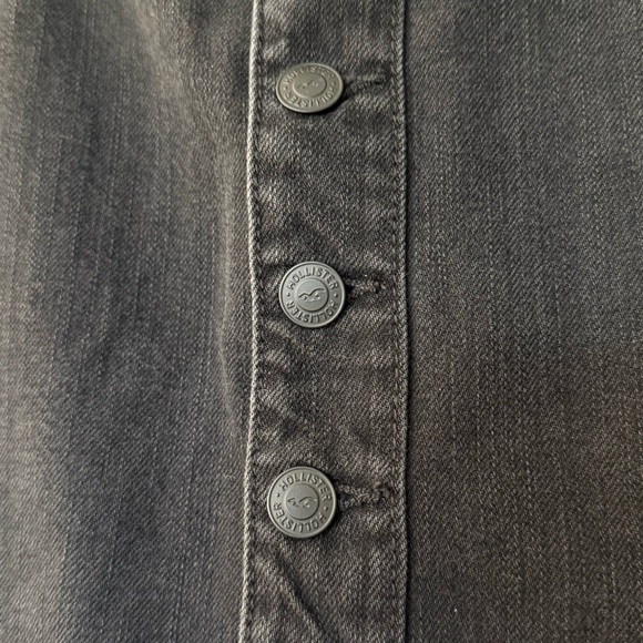 😍 Hollister Mini Jean Skirt Size 5 / W 27 Black Denim - Picture 5 of 7